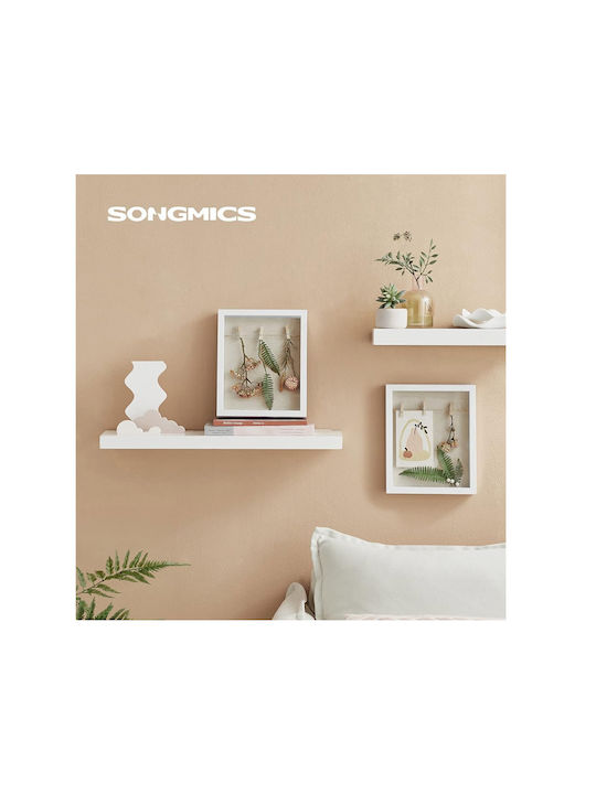 Songmics Рамка За Снимки Дървена С Бял Профил
