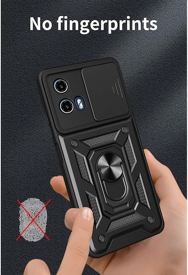 Magnetic Umschlag Rückseite Schwarz (Moto G71 5G)