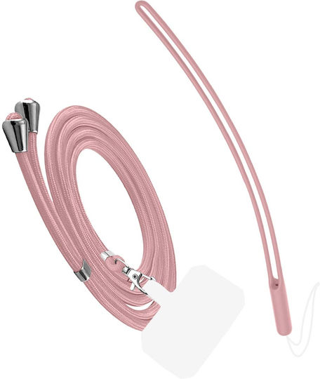 Jaym Silikon Handyhülle iPhone 15 mit Nackenriemen Rosa