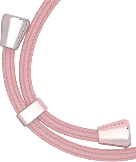 Jaym Silikon Handyhülle iPhone 15 mit Nackenriemen Rosa