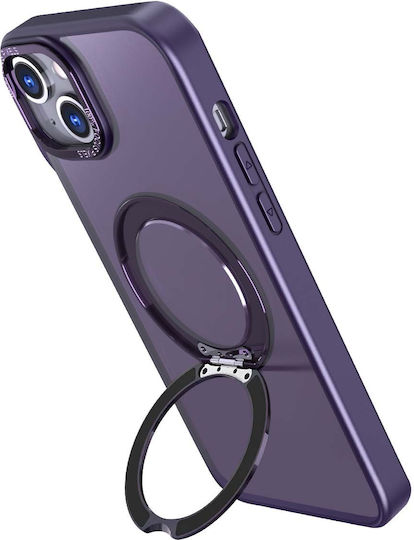 Jaym Magsafe Hülle iPhone 16 Drehbarer Ring Stand Lila