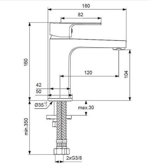 Ideal Standard Σετ Μίκτης, Τηλέφωνο & Κεφαλή Ντουζ Εντοιχισμού για Ντουζιέρα Γκρι 3800861089735