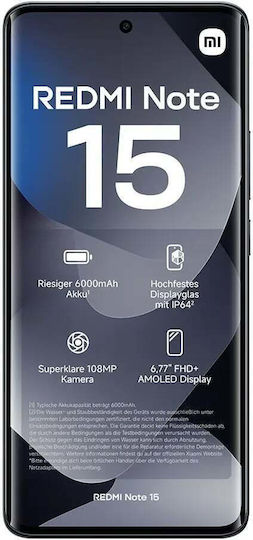Xiaomi Redmi Note 15 4G NFC Dual SIM (6/128GB) Черен