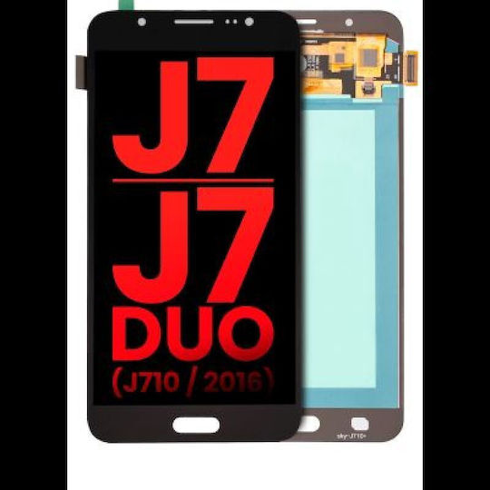 Screen with Touch Mechanism for Samsung Galaxy J7 2016 / J710F (Black)