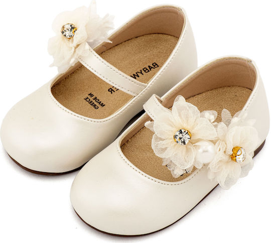 Babywalker Ecru Baptism Pumps