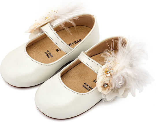 Babywalker Taufschuhe für Mädchen Leder Ecru Babywalker