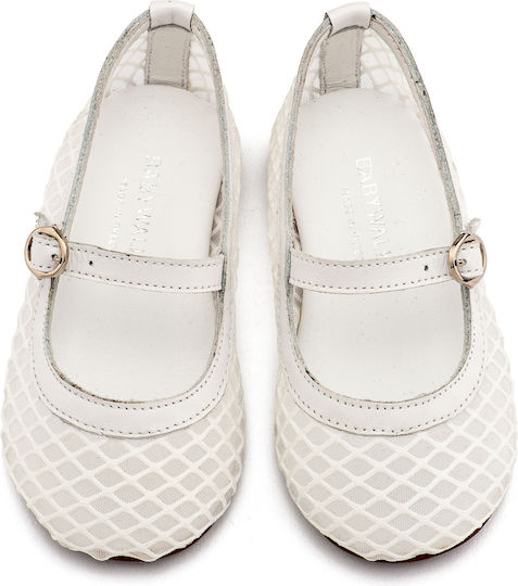 Babywalker White Baptism Fabric Pumps