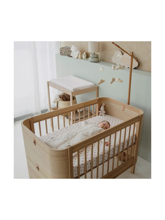 Meyco Baby Sheet Crib Flannel Fitted White 70x140cm