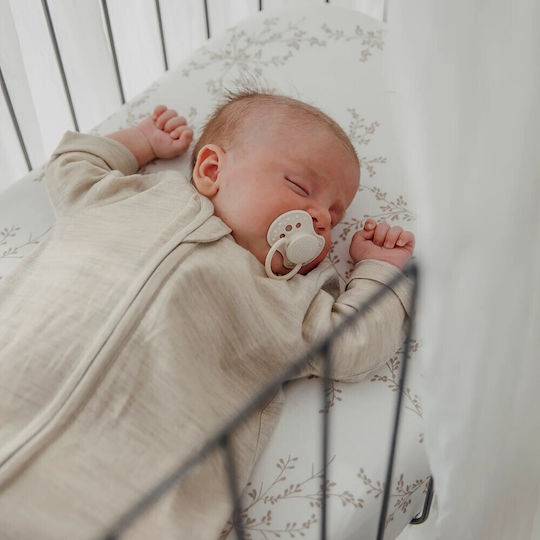 Meyco Baby Sheet Crib Flannel Fitted Beige 70x140cm