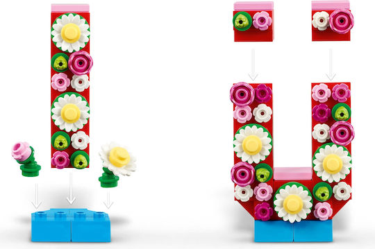LEGO Building Blocks Love Letters - Valentine's Day for 8+ Years 345 Pieces