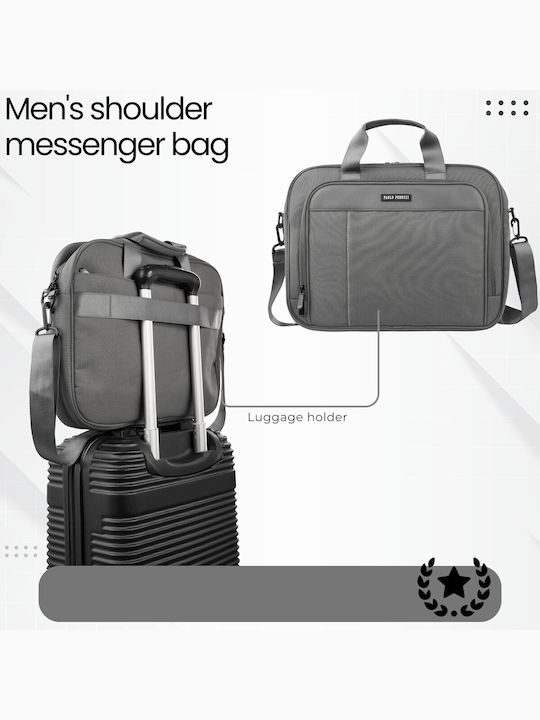Geantă Laptop Gri Unisex Material Ușor Umăr Paolo Peruzzi As-02-dgr