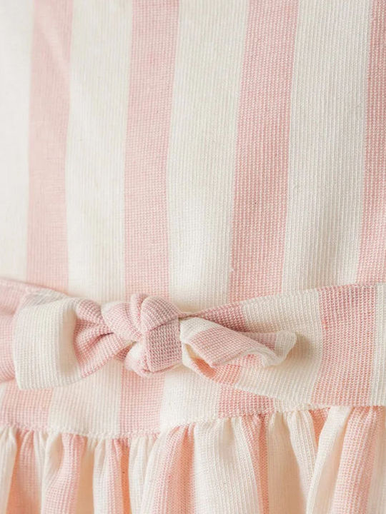 Детска Рокля Без ръкави На райета Pink