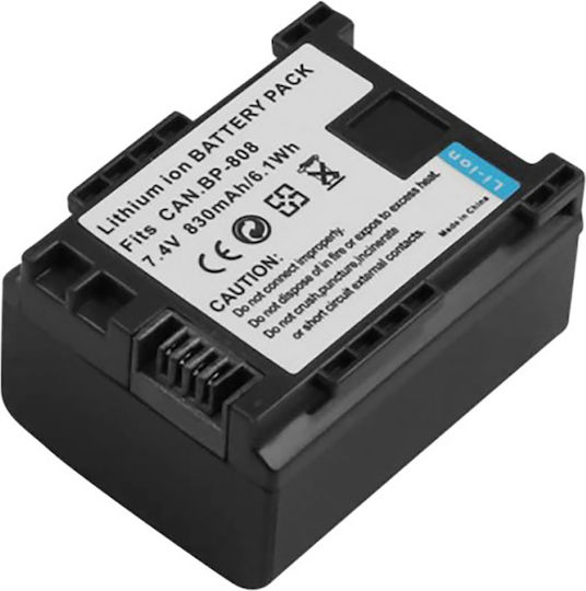 Avizar Baterie 7.4v 830mah Pentru Cameră Video Compatibilă Canon Bp-808 Bp-807 Neagră