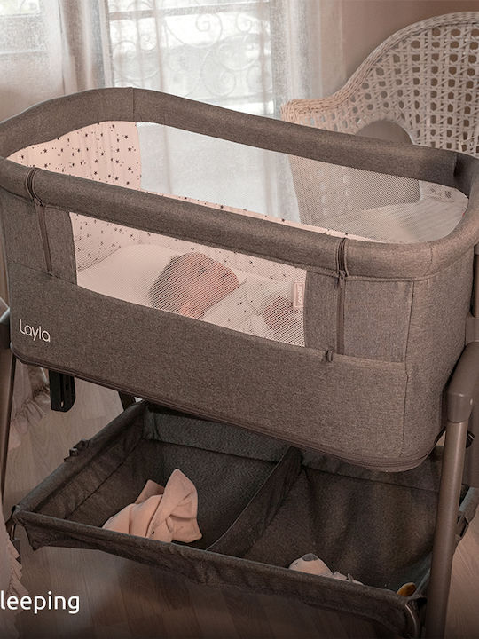 Lorelli Cradle with Mattress and Wheels Beige