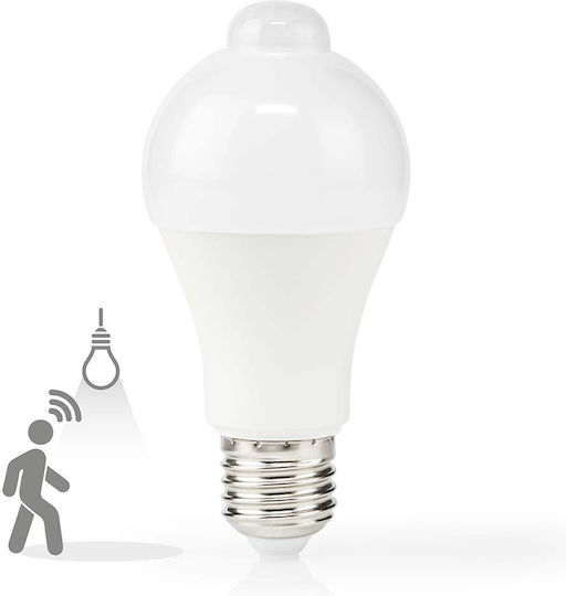 Nedis Led Bulb E27 A60 4,9w 470lm 3000k Frosted Motion Sensor White