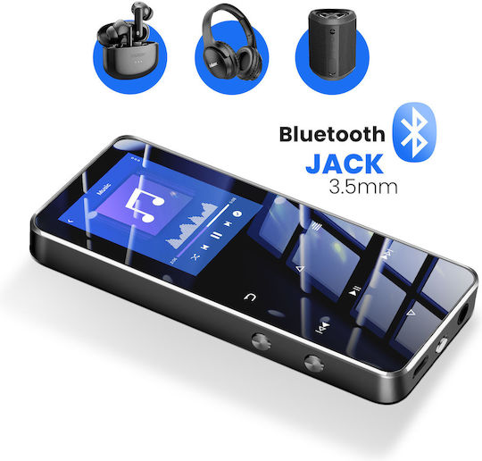 Avizar 16 Gb Touchscreen Mp3 Player Music Video Bluetooth 20-hour Battery Life Black