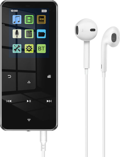 Avizar 16 Gb Touchscreen Mp3 Player Music Video Bluetooth 20-hour Battery Life Black