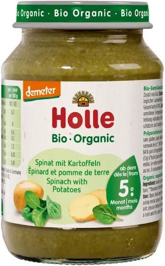 Holle Βρεφικό Γεύμα με Γεύση Σπανάκι με Πατάτα 190gr για 4+ Μηνών