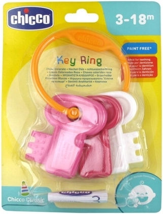 Chicco Chei Colorate Șobolan Dentare Din Plastic Pentru 3 Luni+