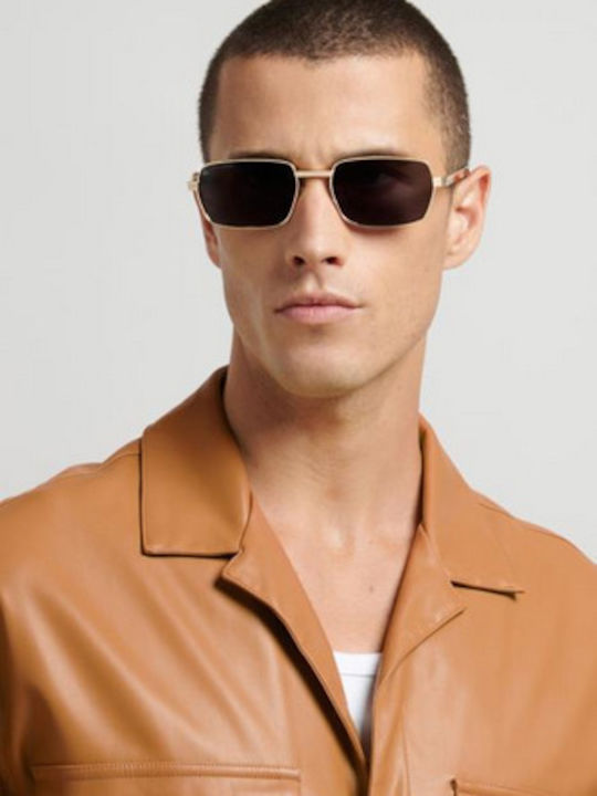 Dsquared2 Unisex Γυαλιά Ηλίου με Χρυσό Μεταλλικό Σκελετό και Μαύρο Φακό D2 0192/S J5G
