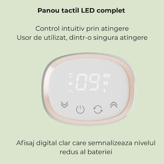 Kidizi Pompa de sân simplă electrică Funcționează cu baterie Fără BPA Verde