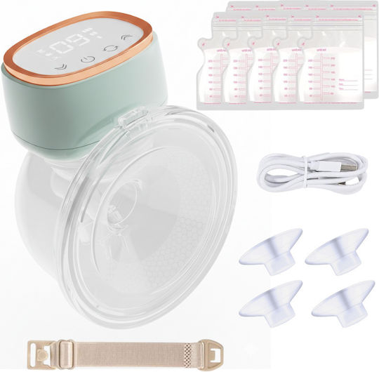 Kidizi Pompa de sân simplă electrică Funcționează cu baterie Fără BPA Verde