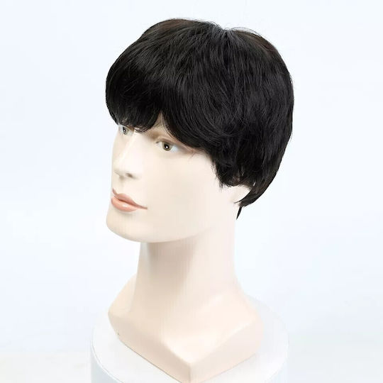 Animis Beauty Herren Perücke mit Synthetikhaar in Schwarz Farbe