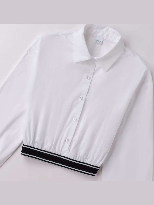 Kids Shirt Long Sleeve White
