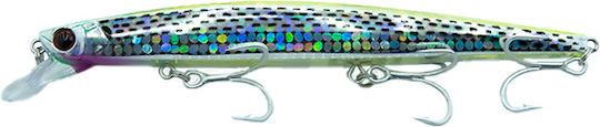 Rizor Jerky Minnow 140s 24g Artificial Minnow 14cm Three Hooks St-46 No4 Long Casts Realistic Swimming #06 Loutsaki