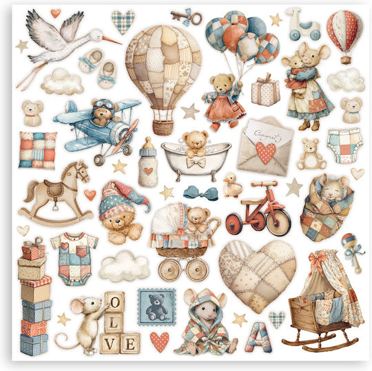 Хартии Скрапбукинг Мини Пад 6 Бройки 30.5×30.5см Baby