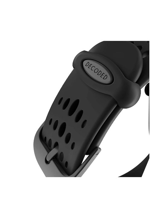 Decoded Ares O Band Apple Watch 38 To 42mm In Silicone Black