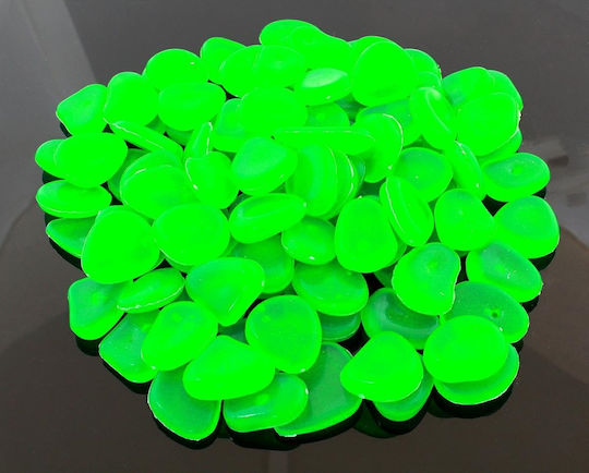 Set 100 Fluorescent Decorative Stones Color Green Avx-ag653b