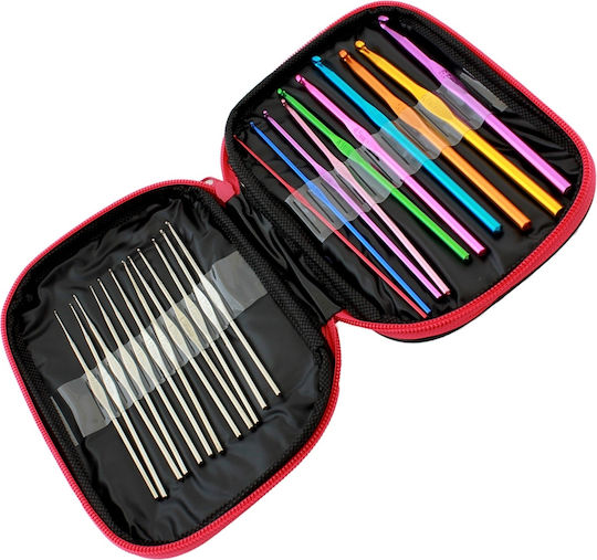 Set de Croșetat cu 50 de Piese în Etui din Piele Ecologică Cadou Perfect pentru Pasionații de Croșetat și Broderie
