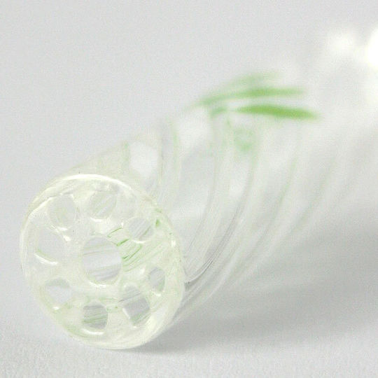 Glas-Jivana 8mm Runde Kegelspitze 9 Löcher Transparent