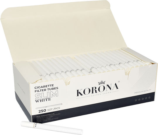 Korona Slim White Cone Filter 250 Pieces