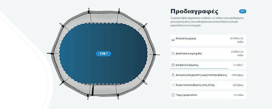 Springfree Батути На Открито 340x240см с Предпазна Мрежа