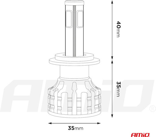 Alista Home Lămpi Autoturismului HB3 Canbus LED 6500K Alb rece 24V / 12V 38W 4buc