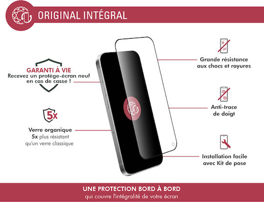 Force Glass Iphone 16 Pro Shockproof 2.5d Organic Glass Screen Protector Sienna