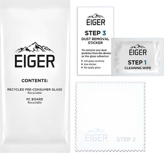 Eiger 2.5d Tempered Glass Iphone 16 Pro 17 17 Pro Anti-spy Transparent Black