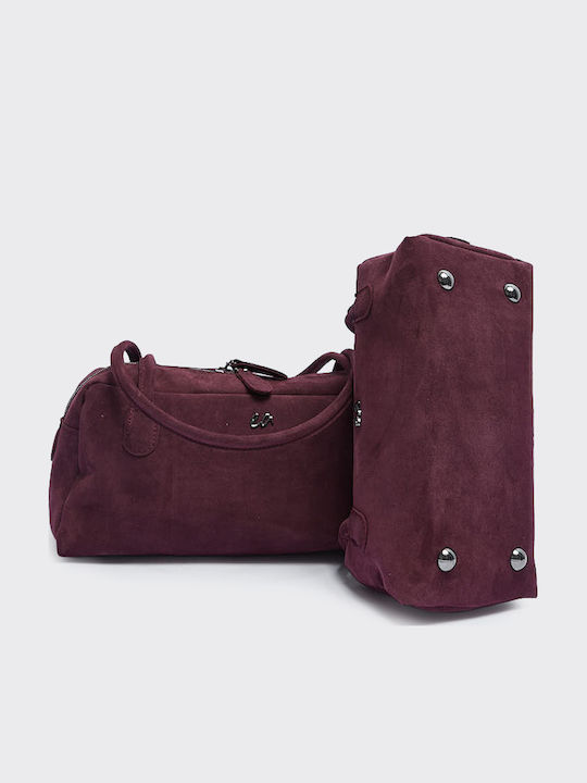 Silhouette Baguette Damen Schultertasche Burgundisch