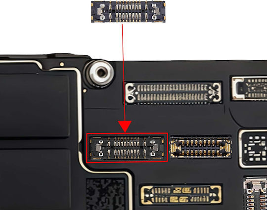 Clappio Fpc Connector Iphone 16 16 Pro Max Radar Scanner 16 Pins Black