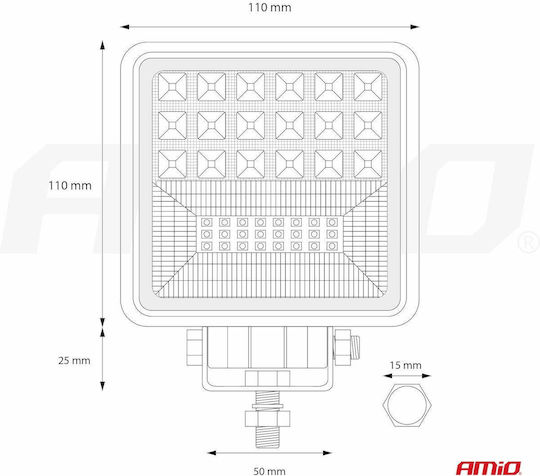 Alista Home LED 9 - 36V 11см с Оранжев осветление 1бр
