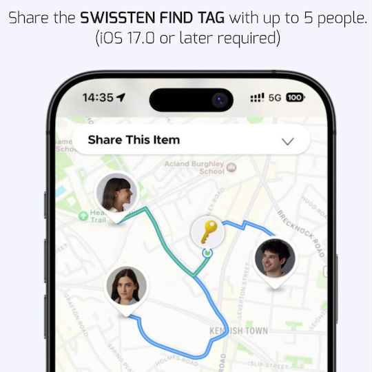 Swissten Find Tag Compatibil Cu Apple Find My Alb