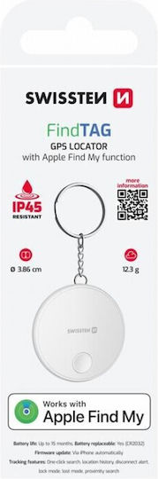 Swissten Find Tag Compatibil Cu Apple Find My Alb