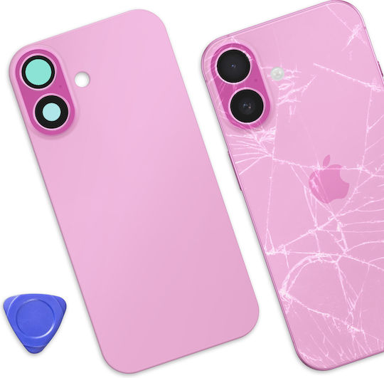 Avizar Replacement Back Cover Iphone 16 Integrated Adhesive Pink