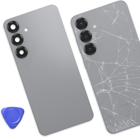 Clappio Capac Spate De Înlocuire Galaxy S25 Plus Cu Adeziv Integrat Argintiu