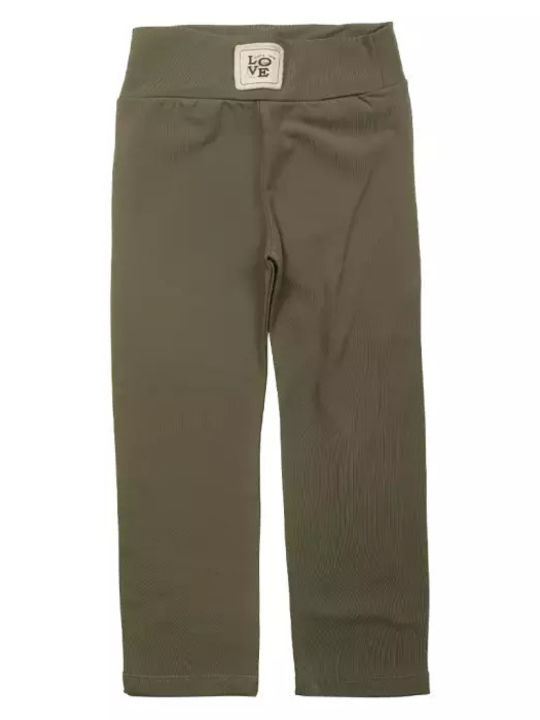 Kinder Leggings Lang Khaki