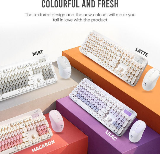 Alcatroz Jellybean A5000 Безжично Комплект клавиатура и мишка Английски US Macaron