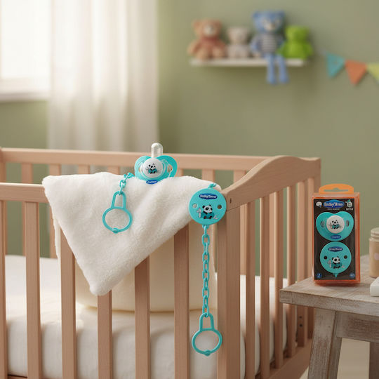 Nansydimo Orthodontic Pacifier Silicone Light Blue for 0-6 months
