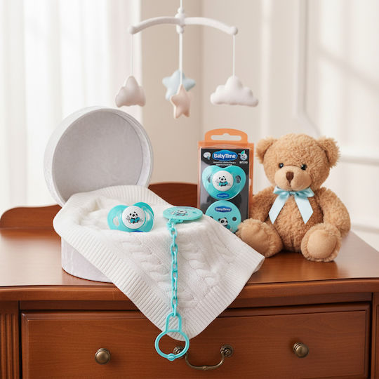Nansydimo Orthodontic Pacifier Silicone Light Blue for 0-6 months